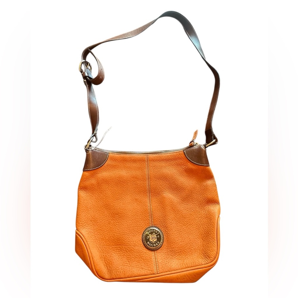 Dooney & Bourke Orange and Brown All Weather Leather Purse